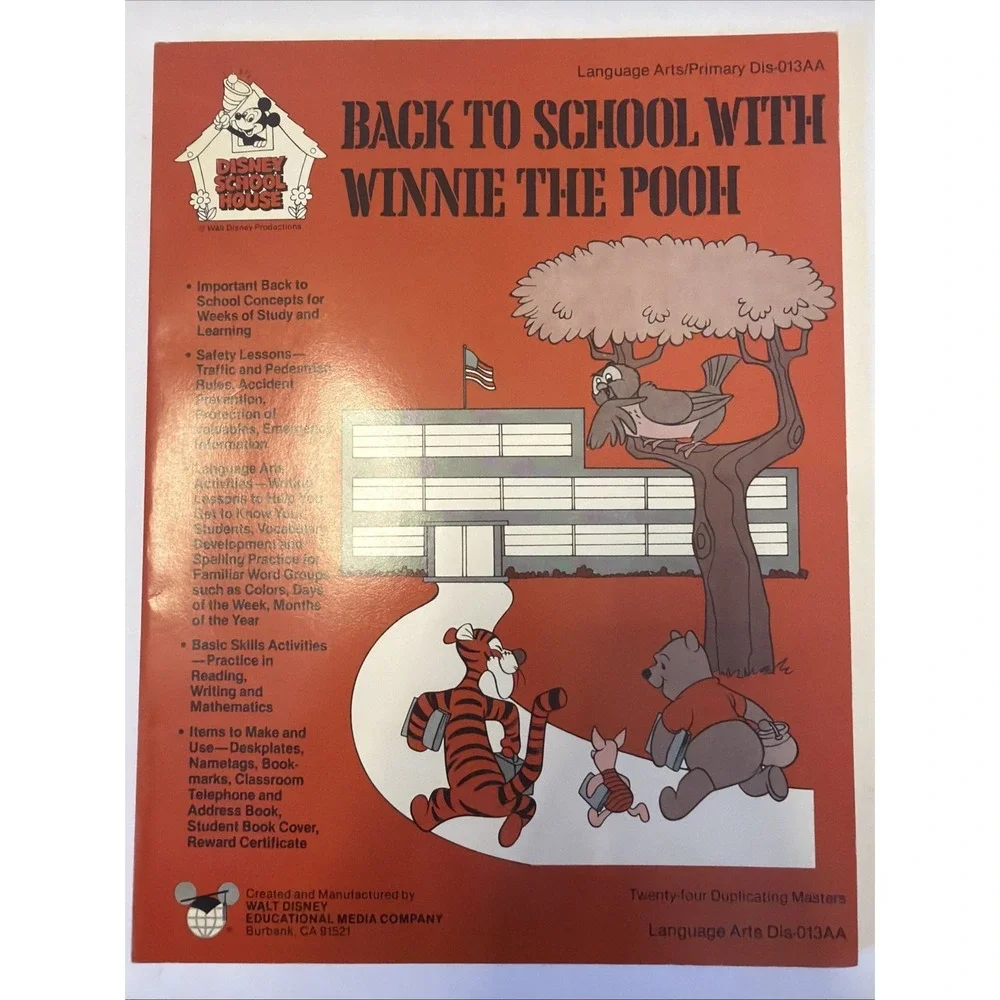 Disney School House Back To School With Winnie The Pooh Language Arts Dis 013AA